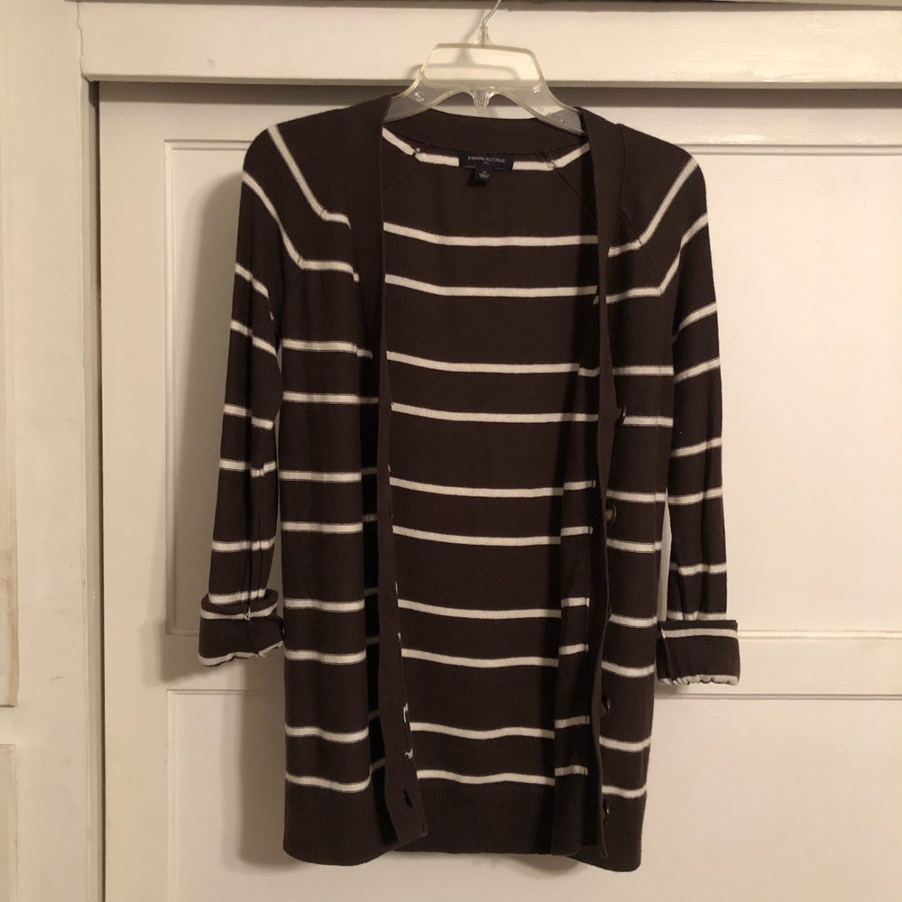 Banana Republic striped cardigan!